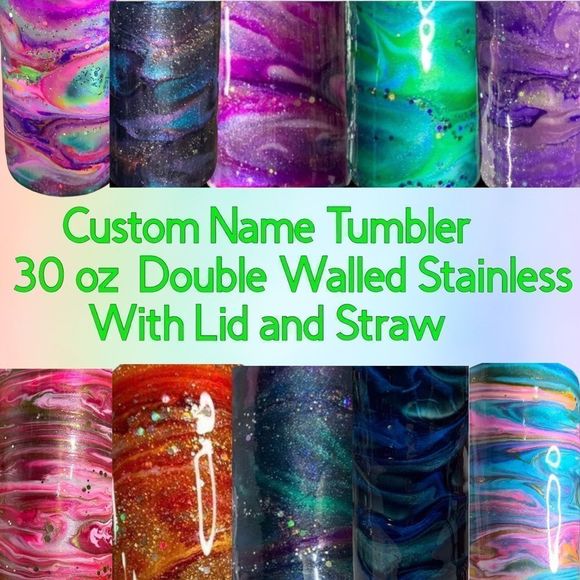 Kimi’s Finds & Designs Other - We Design Together Custom Epoxy Tumbler With Name or Saying